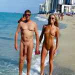 True nudist & milf flashing on the beach